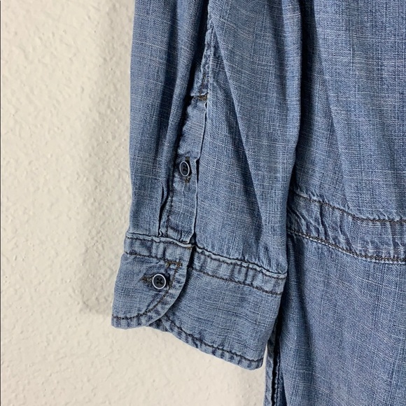 Anthropologie Level 99 Chambray Denim Romper XS - Picture 5 of 8